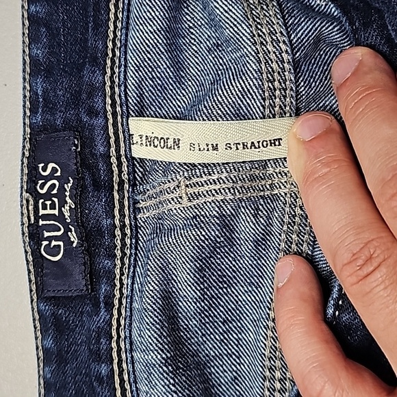 Guess Lincoln dark wash 34x29 slim straight jeans - Picture 6 of 8